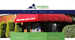 Desktop Screenshot of cambriaanimalmedicalcenter.com